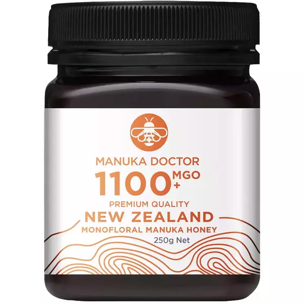 6 × جرة زجاجية (250 غرام) من عسل مانوكا أحادي الزهرة - نقي 1100+ “مانوكا دكتور”