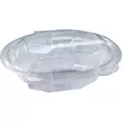 8 × 50 صندوق بلاستيك (16 اونصة سوائل) من وعاء شفاف بيضاوي للسلطة مع شوكة وغطاء “ثيرموبلاست”