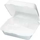 100 صندوق فلين (240 ملليمتر × 200 ملليمتر × 90 ملليمتر) من علبة غذاء بيضاء مع غطاء مفصلي “كي باك”