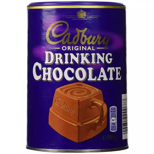 6 × علبة معدنية (500 غرام) من مسحوق شراب الشوكولاتة “كادبورى”