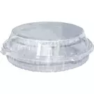 كرتون (100 صندوق بلاستيك) من وعاء دائري شفاف لحفظ الكيك مع غطاء عميق مفصلي “ناتميد”