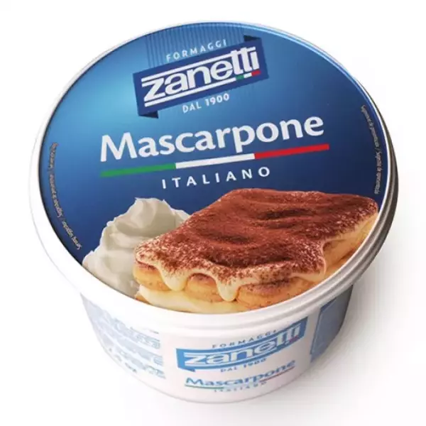 6 × Plastic Cup (500 gm) of Mascarpone Cheese “Zanetti”