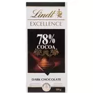 20 × قطعة (100 غرام) من إكسلنس شوكولاتة غامقة ,كاكاو 78%  “لنت”