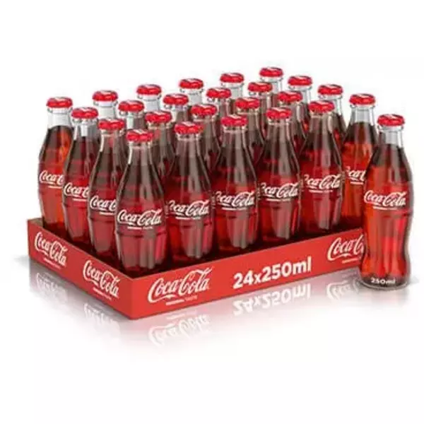 24 × قنينة زجاجية (250 مللتر) من كوكاكولا - عبوة زجاج “كوكا كولا ”