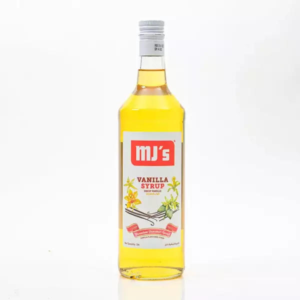 6 × قنينة زجاجية (1 لتر) من شراب سيرب الفانيلا “إم جي إس”