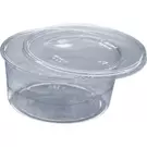 240 صندوق بلاستيك (48 اونصة سوائل) من وعاء دائري بلاستيك شفاف مع غطاء بولي إثيلين “ناتميد”