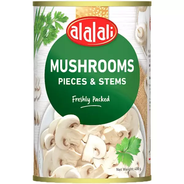 التحية أشيب كثافة  مشروم شرائح معلب مع الساق | عماد | جملة -- Canned Sliced Mushroom Pieces &  Stems | Emad | Jumla