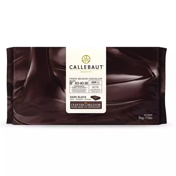5 × كيس (5 كيلو) من قالب الشوكولاتة الداكنة “كاليبو”