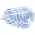 500 صندوق بلاستيك (156 ملليمتر × 135 ملليمتر × 66 ملليمتر) من وعاء لحفظ قطعة كيك شفاف مع غطاء مفصلي “ناتميد”