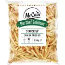 4 × Bag (2.5 kg) of Frozen Staycrisp Fries Skin on 9x9mm “McCain”