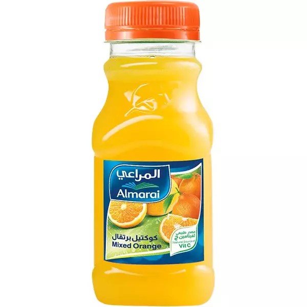 24 × قنينة بلاستيكية (200 مللتر) من كوكتيل عصير برتقال  “المراعي”