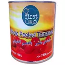 6 × علبة معدنية (2.5 كيلو) من طماطم مقشر بالعصير الطبيعي “فيرست”