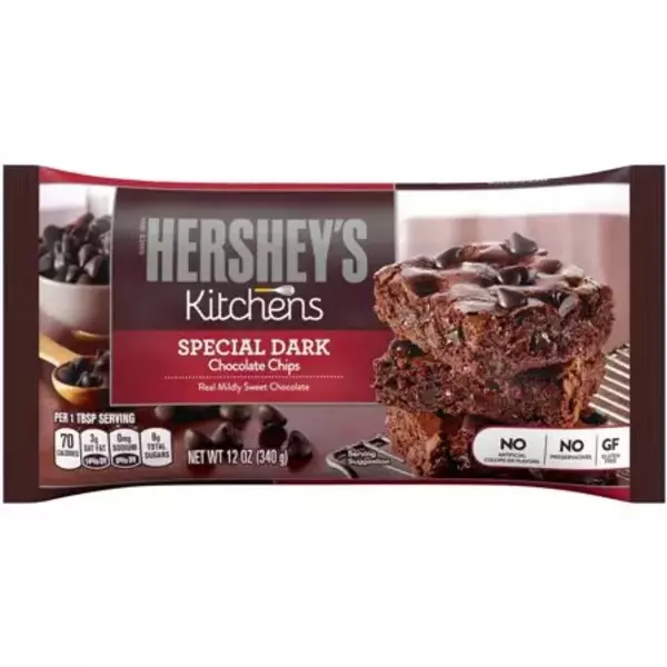 12 × كيس (340 غرام) من حبيبات الشوكولاتة الداكنة “هيرشي”