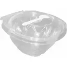 كرتون (250 صندوق بلاستيك) من وعاء شفاف دائري للسلطة مع غطاء مفصلي “كي باك”