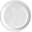 10 × 50 صينية (10 بوصة × 10 بوصة) من طبق أبيض بلاستيك دائري 10 بوصة #(26)7 “بلاستيك الوطنية”
