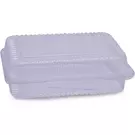 6 × 50 صندوق بلاستيك من وعاء مستطيل شفاف مع غطاء مفصلي “ناتميد”