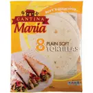 20 × Plastic Wrap (8 Piece) of Plain Soft Flour Tortillas “Cantina Maria”