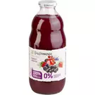 4 × قنينة زجاجية (1 لتر) من عصير فواكة الغابة خالي من السكر “فروتمانيا”