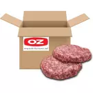 Carton (10 kg) of Frozen Black Angus Beef Burger Patty 100 gm “OZ Meat Factory”