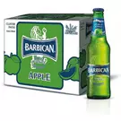 24 × قنينة زجاجية (330 مللتر) من شراب شعير خالي من الكحول بنكهة التفاح “باربيكان”
