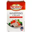 6 × Tetrapack (1 liter) of UHT Whipping Cream “President”