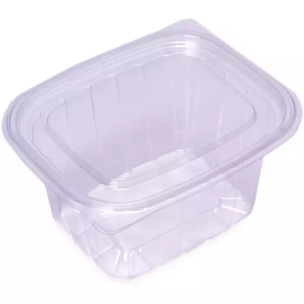 12 × 50 صندوق بلاستيك (16 اونصة سوائل) من وعاء مستطيل شفاف مع غطاء “ثيرموبلاست”