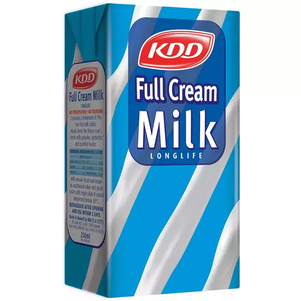 24 × Tetrapack (250 ml) of Full Fat Long Life Milk “KDD”