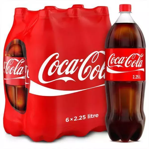 11 × 6 × قنينة بلاستيكية (2.25 لتر) من كوكاكولا - عبوة بلاستيك “كوكا كولا ”