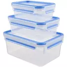 مجموعة (3 صندوق بلاستيك) من وعاء حفظ طعام طازج ماستر سيل 3 قطع -أزرق “تيفال”