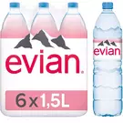 6 × 1.5 لتر من مياه معدنية طبيعية - قنينة بلاستيكية “إيفيان”