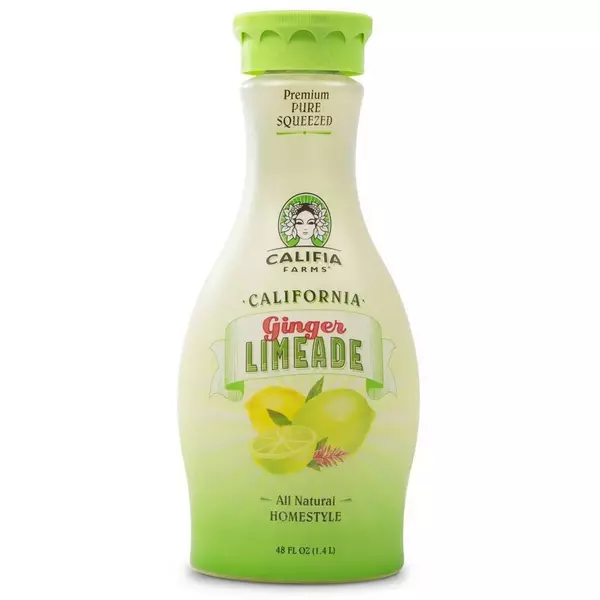 6 × قنينة بلاستيكية (1.4 لتر) من عصير الليمون والزنجبيل كاليفورنيا “كاليفيا فارمز”