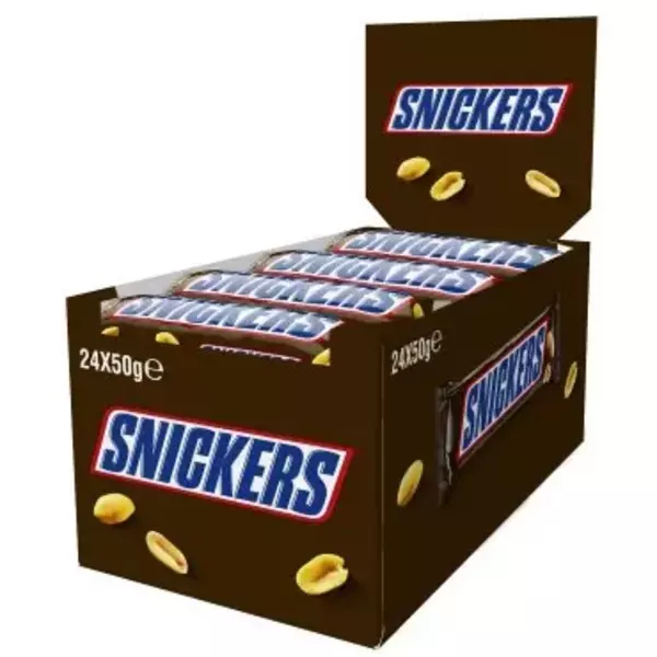 12 × 24 × ظرف (50 غرام) من شوكولاتة سنيكرز “مارس”