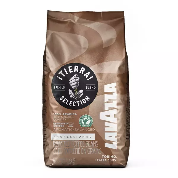 6 × Bag (1 kg) of Tierra Selection Bean Coffee Blend - Medium Roast “Lavazza”