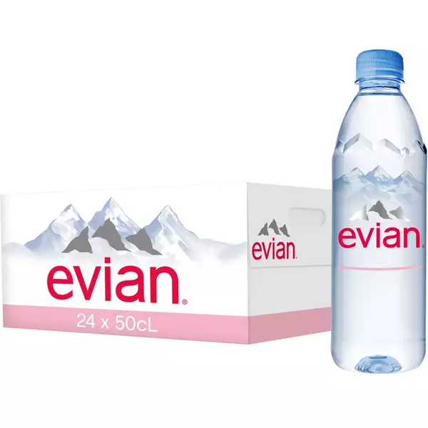 بالصدفة متهالكة الفنون الأدبية  مياه معدنية طبيعية - قنينة بلاستيكية | إيفيان (ماركة) | جملة -- Natural  Mineral Water - Plastic Bottle | Evian (Brand) | Jumla