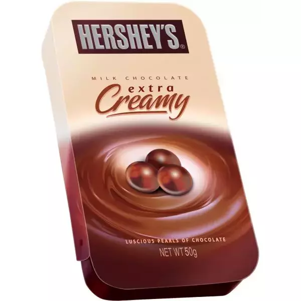 10 × قطعة (50 غرام) من حبوب شوكولاته بالحليب اكستر “هيرشي”