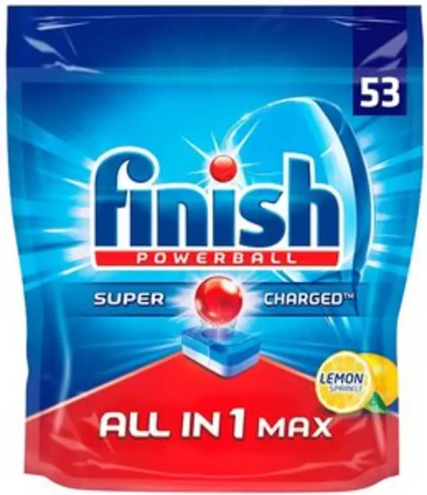 4 x Finish Powerball quantum All In One Dishwasher Tablets Lemon Sparkle plus... 
