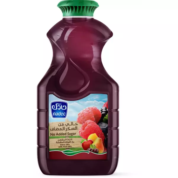 6 × قنينة بلاستيكية (1.5 لتر) من نكتار توت مع فواكهة مشكلة 100% طبيعي- بدون سكر “نادك”