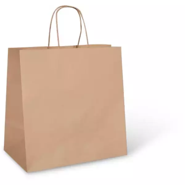 اصنع رجلا ثلجيا ودود أندرو هاليداي  كيس ورق بني بمقبض - وسط | ناتميد (ماركة) | جملة -- Brown Paper Bag with  Handle - Medium | Natmed (Brand) | Jumla