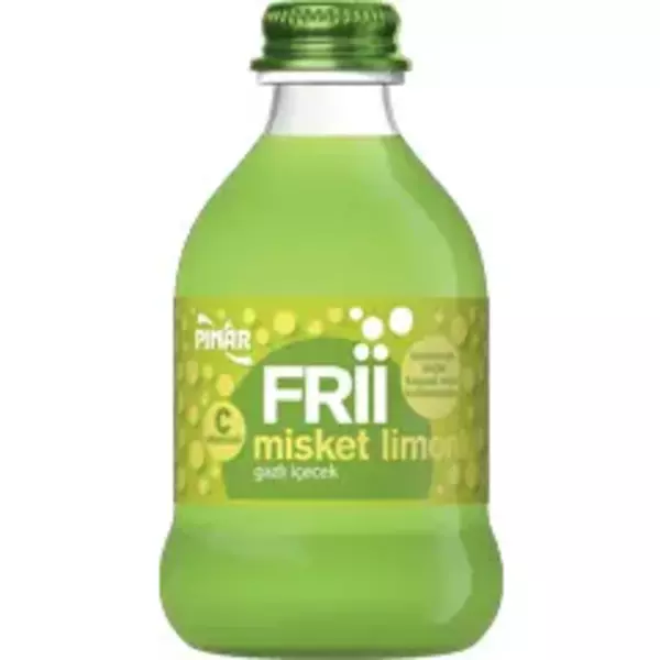 24 × قنينة زجاجية (250 مللتر) من عصير ليمون أخضر فوار فري  “بينار”