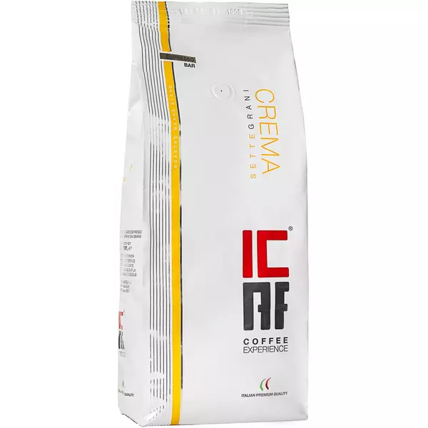2 × كيس (1000 غرام) من  قهوة الكريمي مزيج من 60٪ أرابيكا و 40٪ روبوستا من حبوب البن “أيكاف”