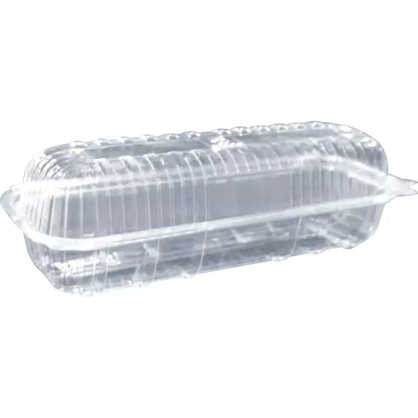 6 × 60 صندوق بلاستيك (260 ملليمتر × 100 ملليمتر × 80 ملليمتر) من وعاء باجيت (الرغيف الفرنسي) بلاستيك شفاف “شركة إن لاين للبلاستيك”