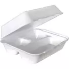 100 صندوق فلين (240 ملليمتر × 200 ملليمتر × 70 ملليمتر) من علبة غذاء بيضاء مع غطاء مفصلي 3 أقسام “كي باك”