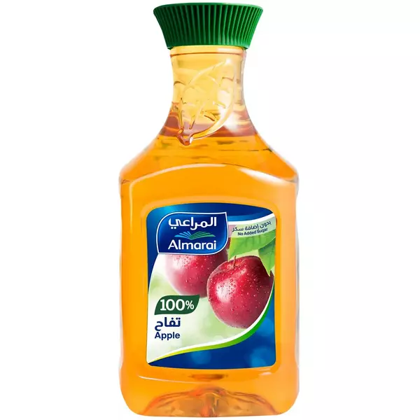 12 × قنينة بلاستيكية (1.4 لتر) من عصير تفاح بدون إضافة سكر 100% طبيعي “المراعي”