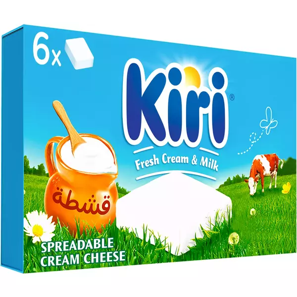 12 × 5 × 6 Piece (108 gm) of Spreadable Creamy Cheese  “Kiri”