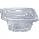 360 صندوق بلاستيك (16 اونصة سوائل) من وعاء مربع شفاف مع غطاء مفصلي “ناتميد”
