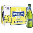 24 × قنينة زجاجية (330 مللتر) من شراب شعير خالي من الكحول بنكهة الليمون الحامض “باربيكان”