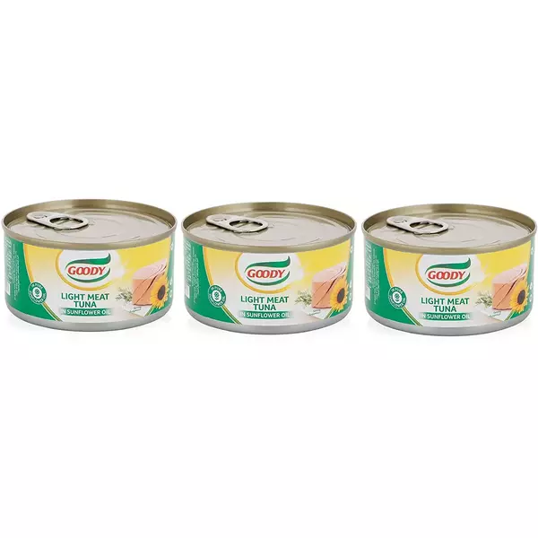 16 × 3 × Metal Can (160 gm) of Light Meat Tuna in Sunflower Oil “Goody”