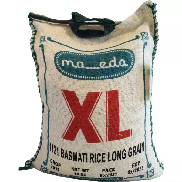 جوال (10 كيلو) من أرز بسمتي 1121 حبة طويلة “مائدة”