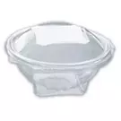 6 × 50 صندوق بلاستيك (16 اونصة سوائل) من وعاء شفاف دائري للسلطة مع غطاء مفصلي علي شكل قبة “ثيرموبلاست”