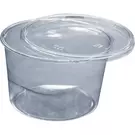240 صندوق بلاستيك (64 اونصة سوائل) من وعاء دائري بلاستيك شفاف مع غطاء بولي إثيلين “ناتميد”